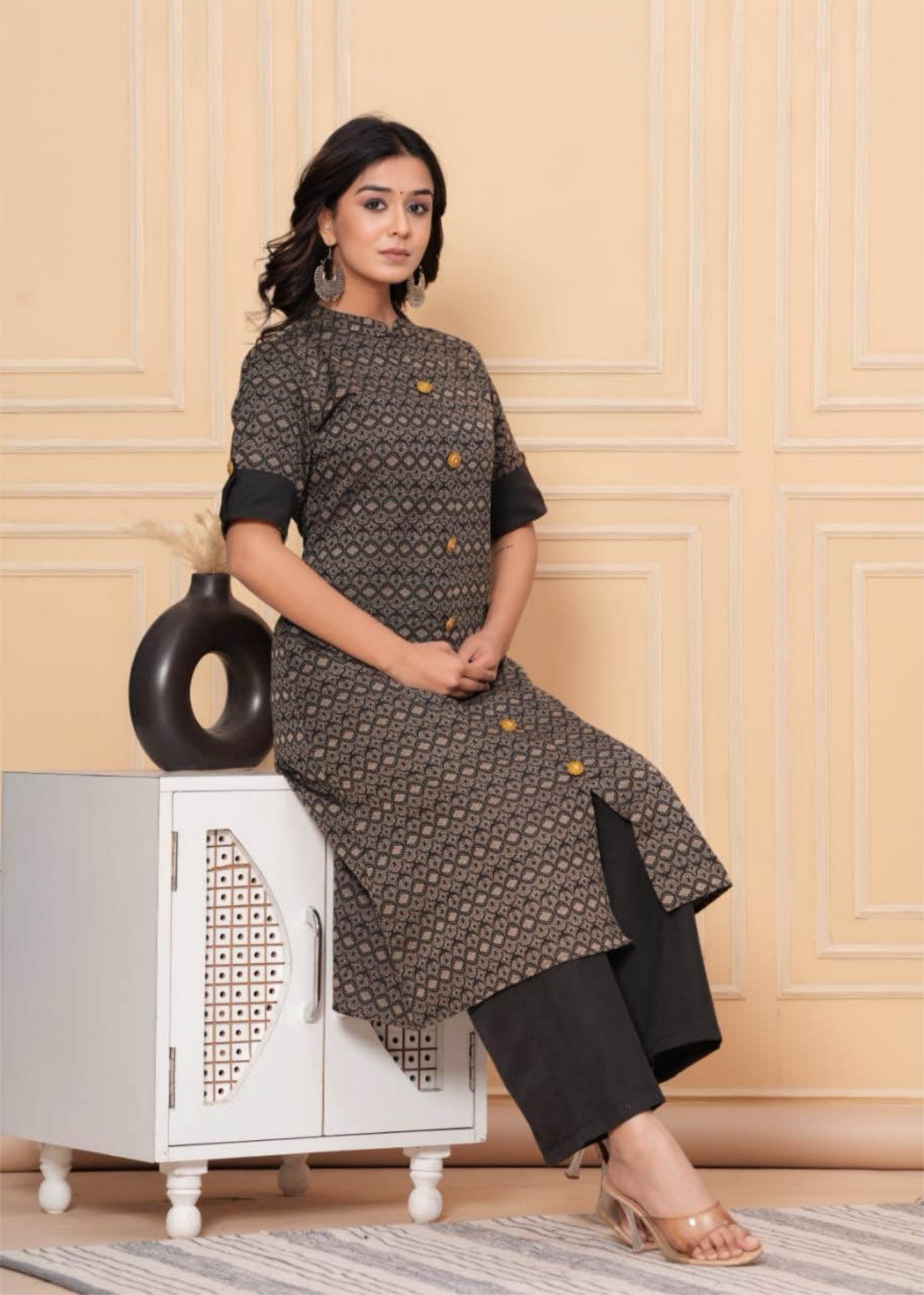 Cotton Printed Kurti Pant Set