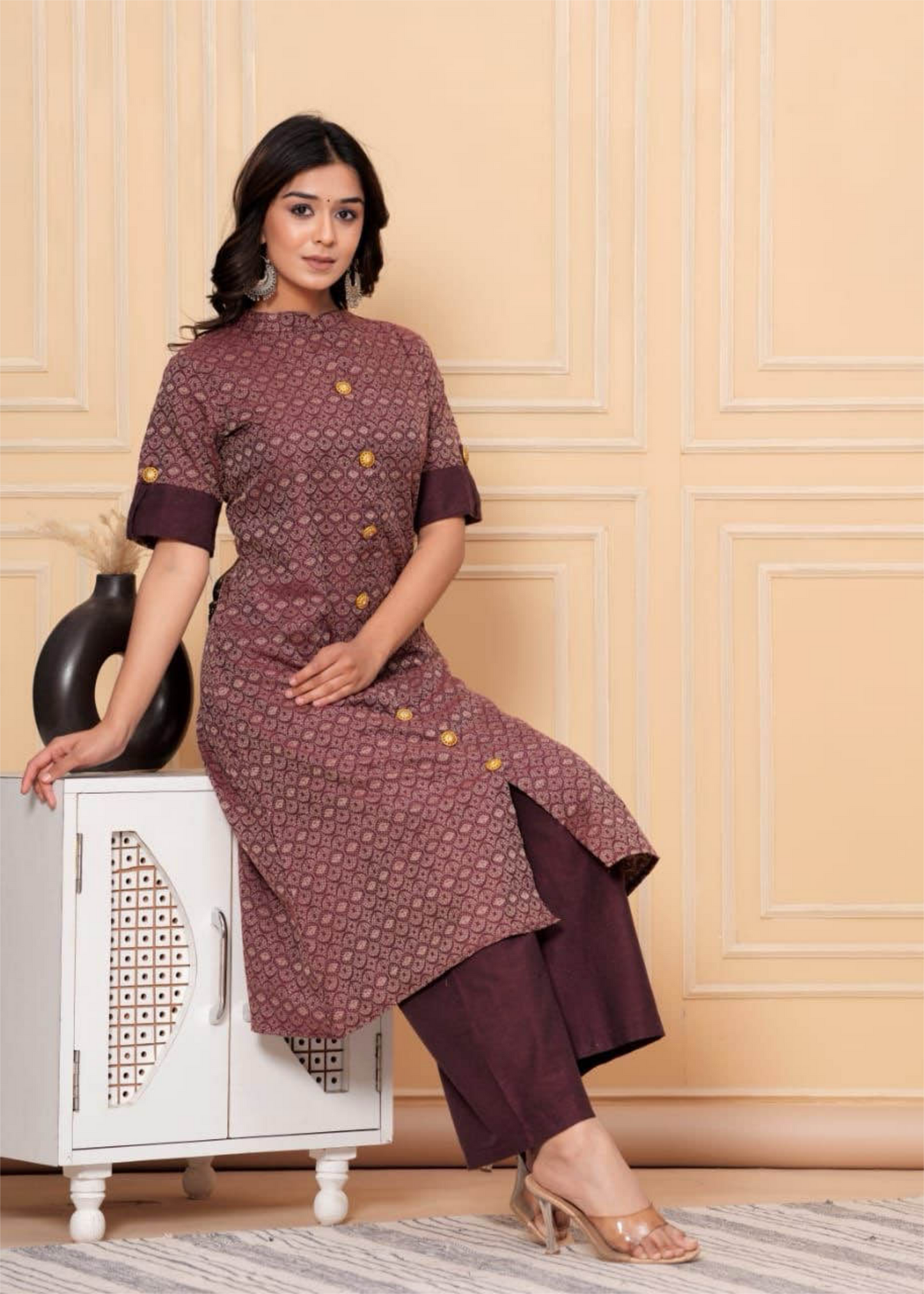 Cotton Printed Kurti Pant Set