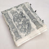Heritage Off-White Linen Saree with Mythological Temple Panel Art Design