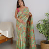 Charming Pista Pashmina saree With Breathtaking Blouse Piece
