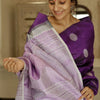 Splendorous Purple Soft Silk Saree With Winsome Blouse Piece