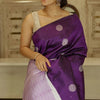 Splendorous Purple Soft Silk Saree With Winsome Blouse Piece