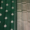 Pretty Dark Green Soft Silk Saree With Invaluable Blouse Piece