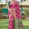 Rhapsody Dark Pink Soft Silk Saree With Deserving Blouse Piece