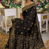 Prettiest Black Soft Silk Saree With Tantalizing Blouse Piece