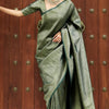Blissful Dark Green Soft Silk Saree With Sizzling Blouse Piece