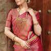 Lagniappe Dark Pink Soft Silk Saree With Devastating Blouse Piece