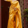 Embrocation Yellow Soft Silk Saree With Aplomb Blouse Piece