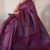 Resplendent Purple Soft Silk Saree With Quintessential Blouse Piece