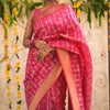 Artistic Dark Pink Soft Silk Saree With Refreshing Blouse Piece