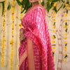 Artistic Dark Pink Soft Silk Saree With Refreshing Blouse Piece