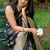 Gossamer Black Soft Silk Saree With Transcendent Blouse Piece