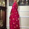 Outstanding Dark Pink Soft Silk Saree With Breathtaking Blouse Piece