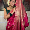 Outstanding Dark Pink Soft Silk Saree With Breathtaking Blouse Piece