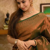 Lassitude Dark Green Soft Silk Saree With Devastating Blouse Piece