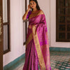 Evocative Magenta Soft Silk Saree With Demure Blouse Piece