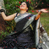 Mesmeric Black Soft Silk Saree With Breathtaking Blouse Piece