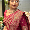 Deserving Dark Pink Soft Silk Saree With Flaunt Blouse Piece