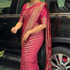 Deserving Dark Pink Soft Silk Saree With Flaunt Blouse Piece