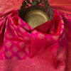 Marvellous Dark Pink Soft Silk Saree With Intricate Blouse Piece