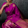 Designer Magenta Soft Silk Saree With Sensational Blouse Piece
