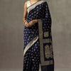Lissome Navy Blue Soft Silk Saree With Engaging Blouse Piece
