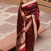 Panache Wine Soft Silk Saree With Fantabulous Blouse Piece