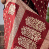 Panache Wine Soft Silk Saree With Fantabulous Blouse Piece