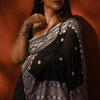 Pretty Black Cotton Silk Saree With Jazzy Blouse Piece