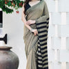 Ravishing Grey Cotton Silk Saree With Demanding Blouse Piece