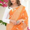 Adorning Orange Cotton Silk Saree With Jazzy Blouse Piece