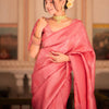 Blooming Pink Soft Silk Saree With Dazzling Blouse Piece