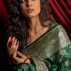 Ravishing Dark Green Soft Silk Saree With Girlish Blouse Piece