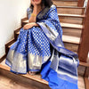 Dissemble Royal Blue Soft Silk Saree With Lagniappe Blouse Piece