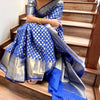 Dissemble Royal Blue Soft Silk Saree With Lagniappe Blouse Piece