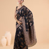 Wonderful Black Soft Silk Saree With Smart Blouse Piece