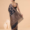 Wonderful Black Soft Silk Saree With Smart Blouse Piece