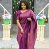 Ephemeral Purple Soft Silk Saree With Excellent Blouse Piece