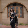 Assemblage Black Soft Silk Saree With Ebullience Blouse Piece