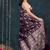 Elegant Purple Soft Silk Saree With Stylish Blouse Piece