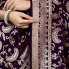 Elegant Purple Soft Silk Saree With Stylish Blouse Piece