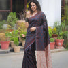 Desiring Black Soft Silk Saree With Lissome Blouse Piece