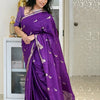 Amazing Purple Soft Silk Saree With Smart Blouse Piece