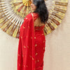 Prodigal Red Soft Silk Saree With Energetic Blouse Piece