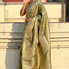 Smart Green Soft Silk Saree With Ideal Blouse Piece