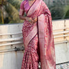 Enchanting Pink Soft Silk Saree With Vestigial Blouse Piece