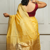 Ravishing Yellow Cotton Silk Saree With Marvellous Blouse Piece