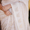 Amazing Off White Soft Silk Saree With Marvellous Blouse Piece