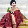 Engrossing Wine Soft Silk Saree With Seraphic Blouse Piece
