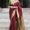 Engrossing Wine Soft Silk Saree With Seraphic Blouse Piece